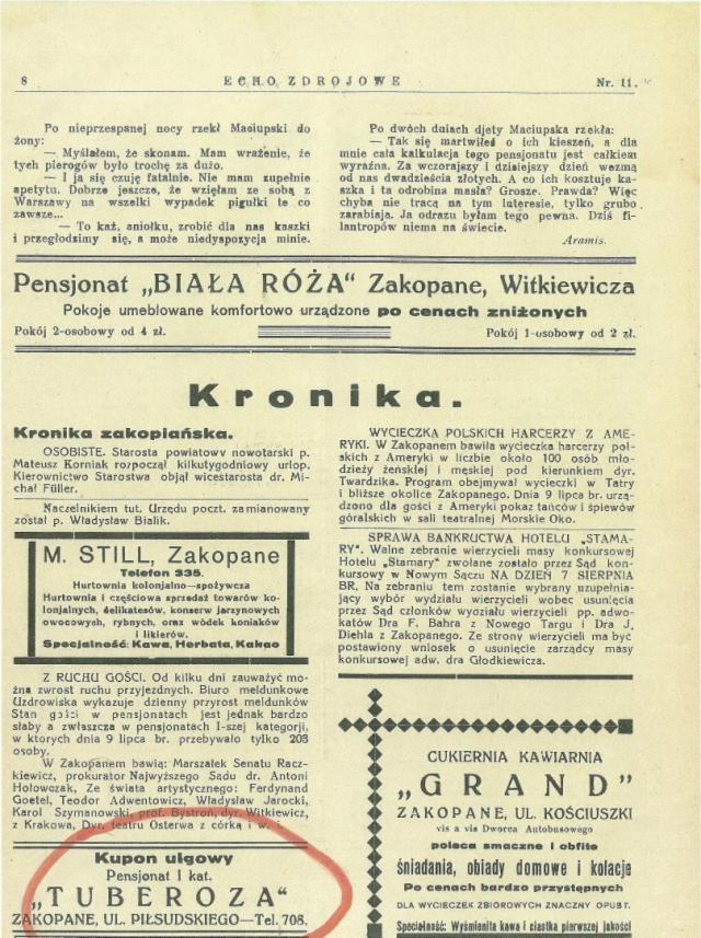 Nocleg ze śniadaniem Tuberoza 3*